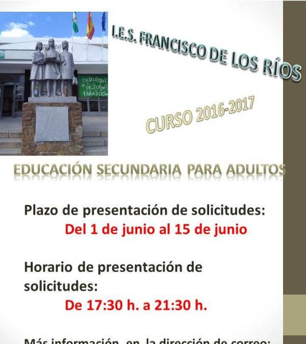 Escolarización curso 2016/2017