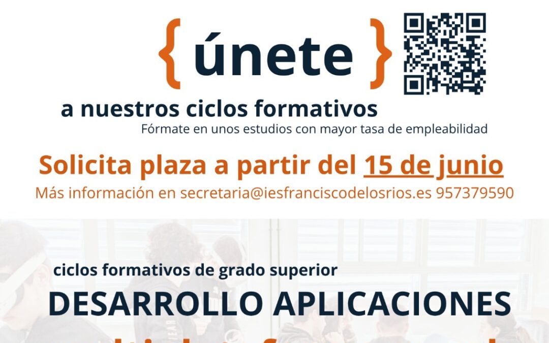 Últimos días par solicitar tu plaza en nuestros ciclos de informática!